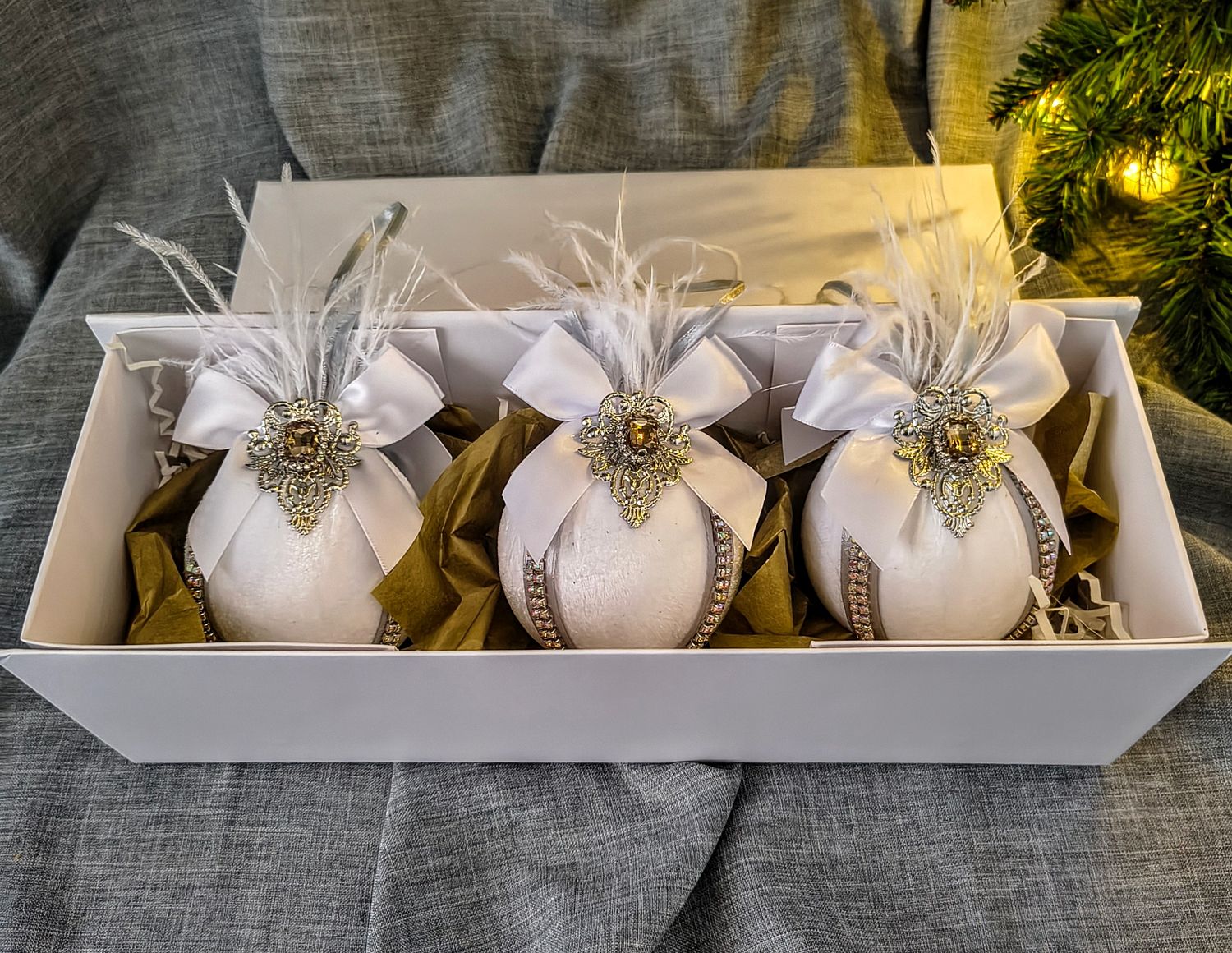 Bombki biżuteryjne zestaw 3 szt