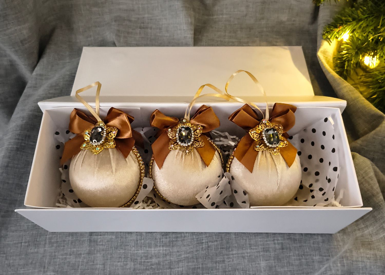 Bombki biżuteryjne zestaw 3 szt