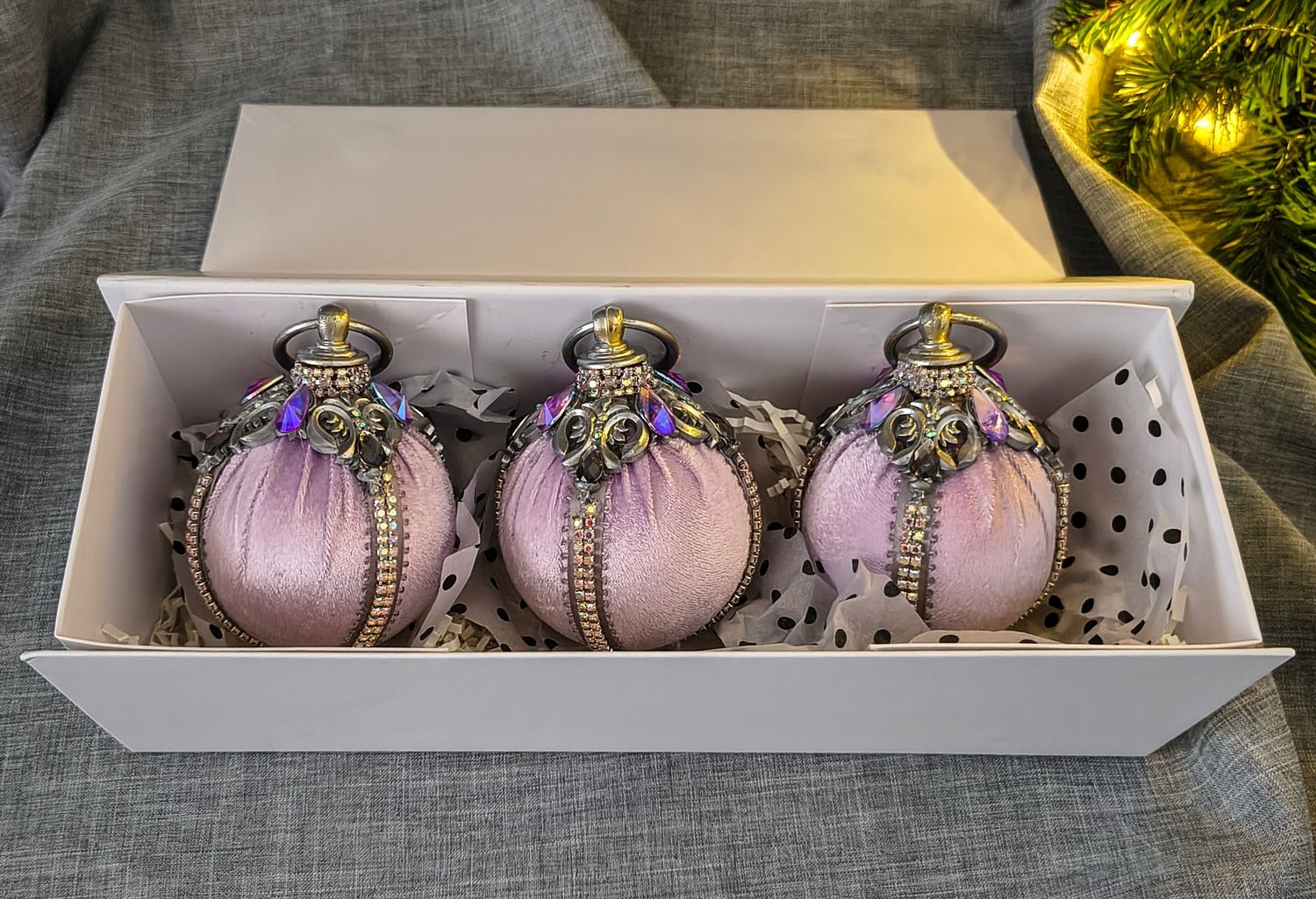 Bombki biżuteryjne zestaw 3 szt