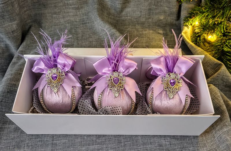 Bombki biżuteryjne zestaw 3 szt