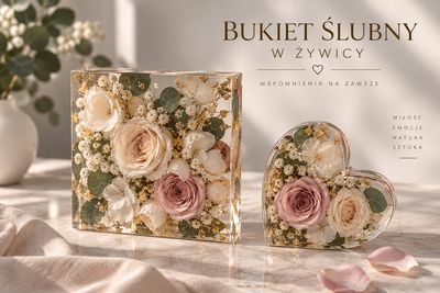 Bukiet ślubny w żywicy