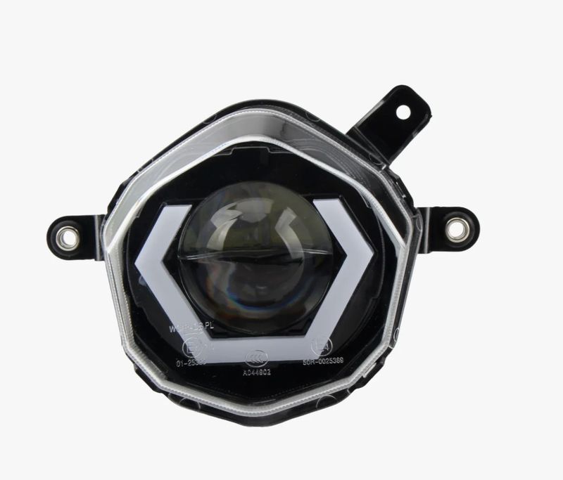 LED-Scheinwerfer Angel Eye Hexagonal RGBW V4 – Kompatibel mit Aprilia, Derbi , Gilera Mondial & Malaguti Modellen