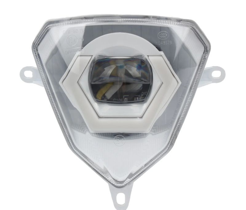 LED-Scheinwerfer Glow Beam Weiss RGBW V6 Hexagonal – Passend für Beta & Kreidler Modelle (50, 125 & 300)