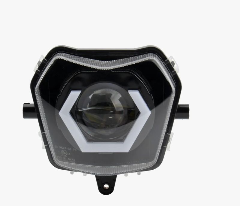 LED-Scheinwerfer Angel Eye Hexagonal RGBW V4 – Passend für Fantic XEF, XMF, XM & XE (50/125/250/310/450)