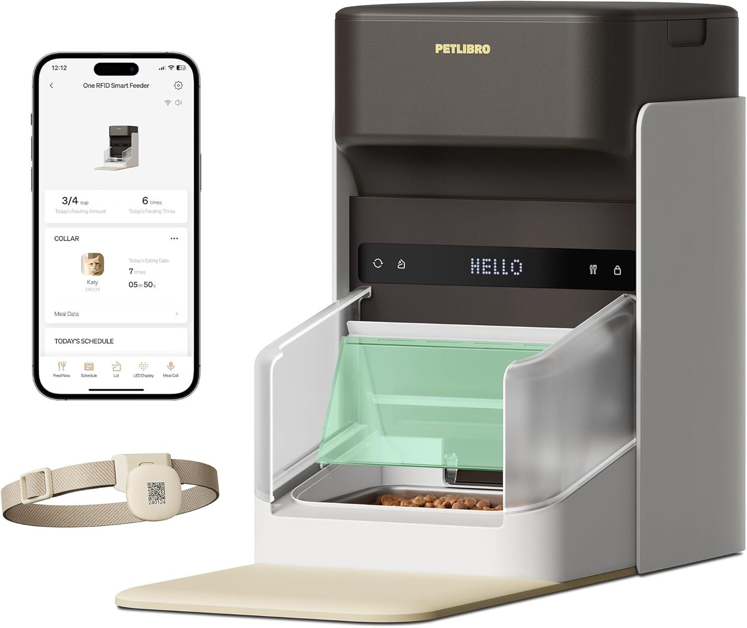 PETLIBRO Upgraded RFID Automatic Cat Feeder, 5G Wi-Fi Automatic Pet Feeder, 3L