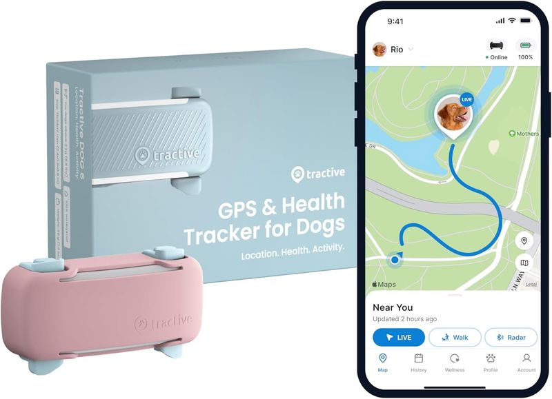 Tractive GPS Dog Tracker (2025 Release) Real-time Pet Location Tracker