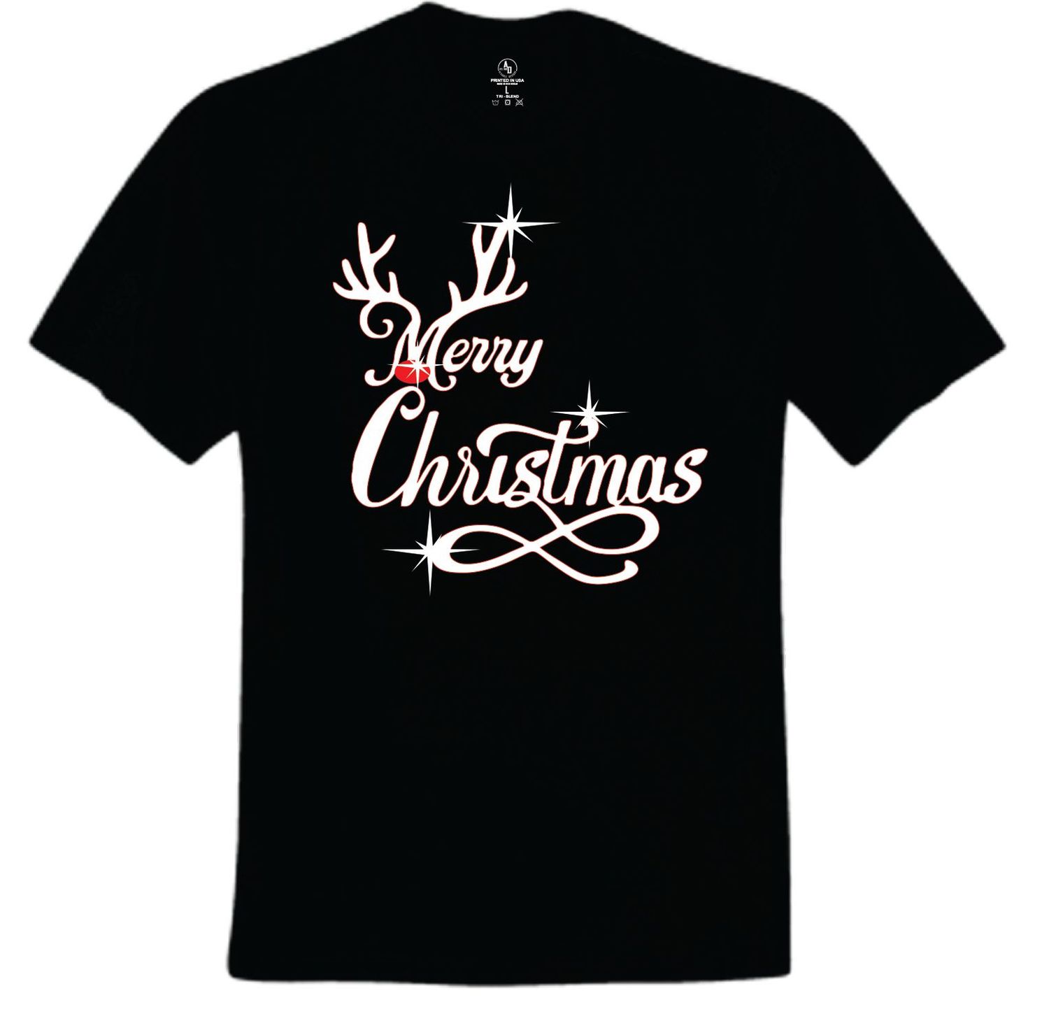 Merry Christmas Reindeer Antlers Shirt