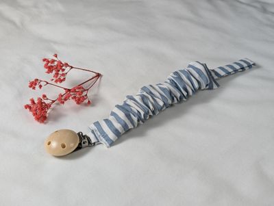 Chupetero rayas azul