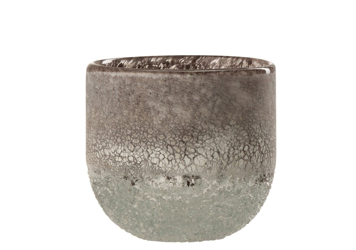 Theelichthouder Scavo Glas Grijs Small