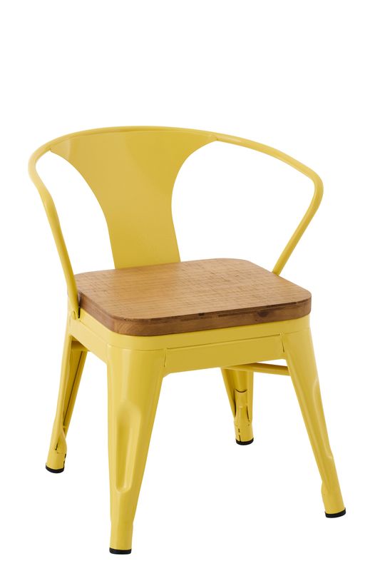Kinderstoel Evi Ijzer/Multiplex Geel