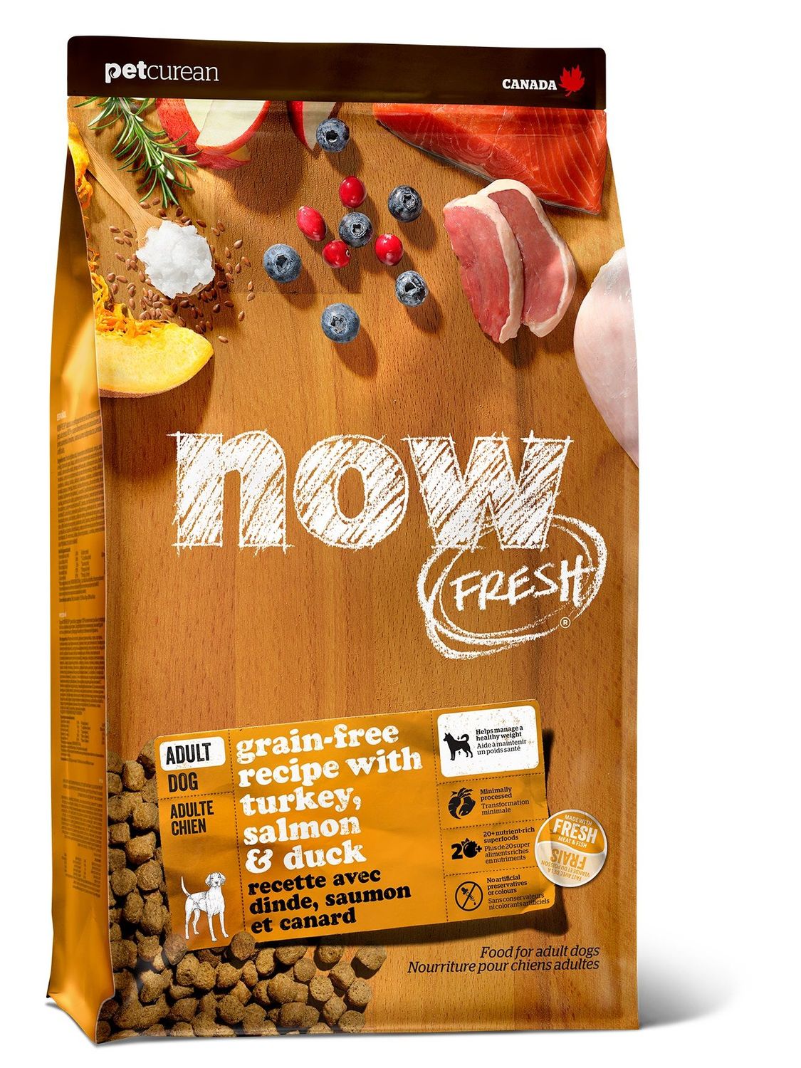 Now Fresh chien / SG, dinde saumon canard