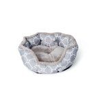 BUD&#39;Z / Chien, Lit rond rebord élevés gris 