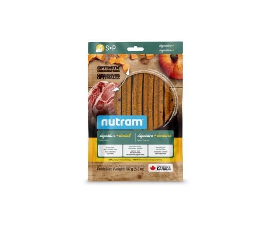 Nutram chien / Optimales digestive ,Gâteries dentaire, agneau