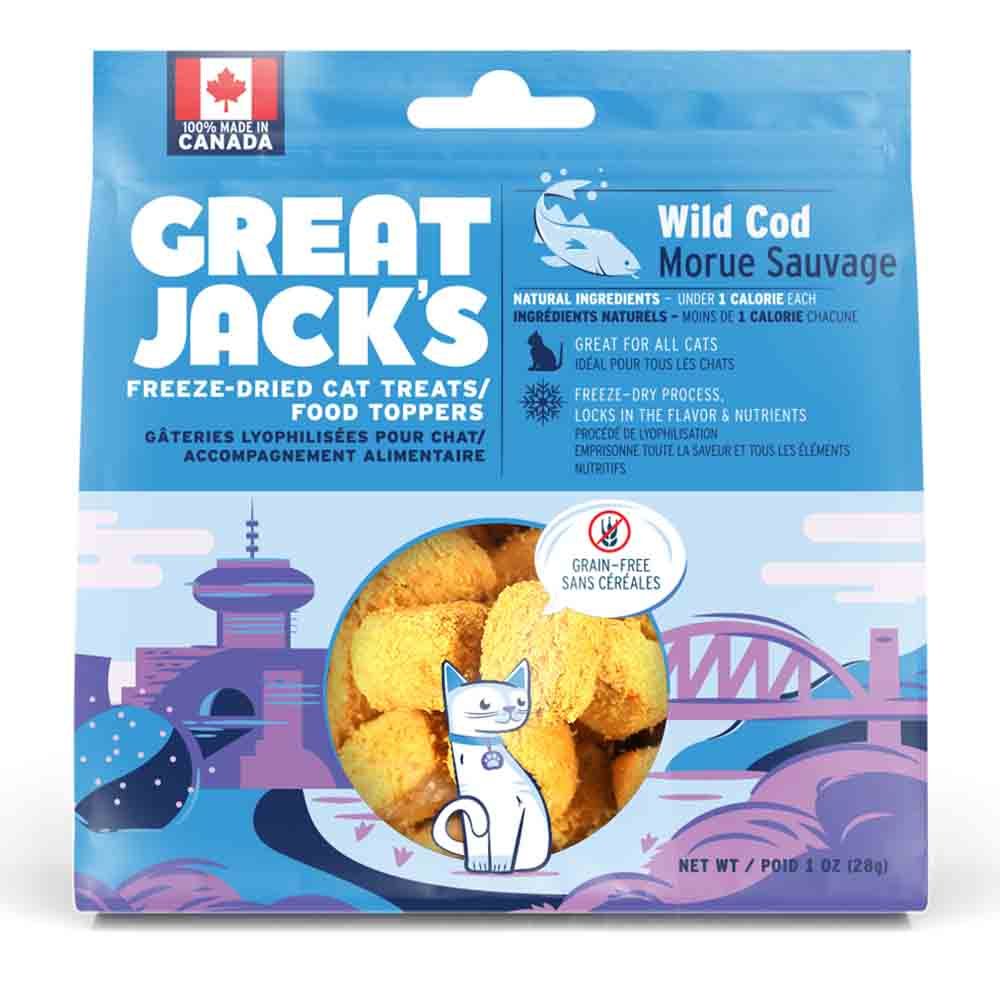 Great Jack&#39;s / Gâteries de morue lyophilisées chat