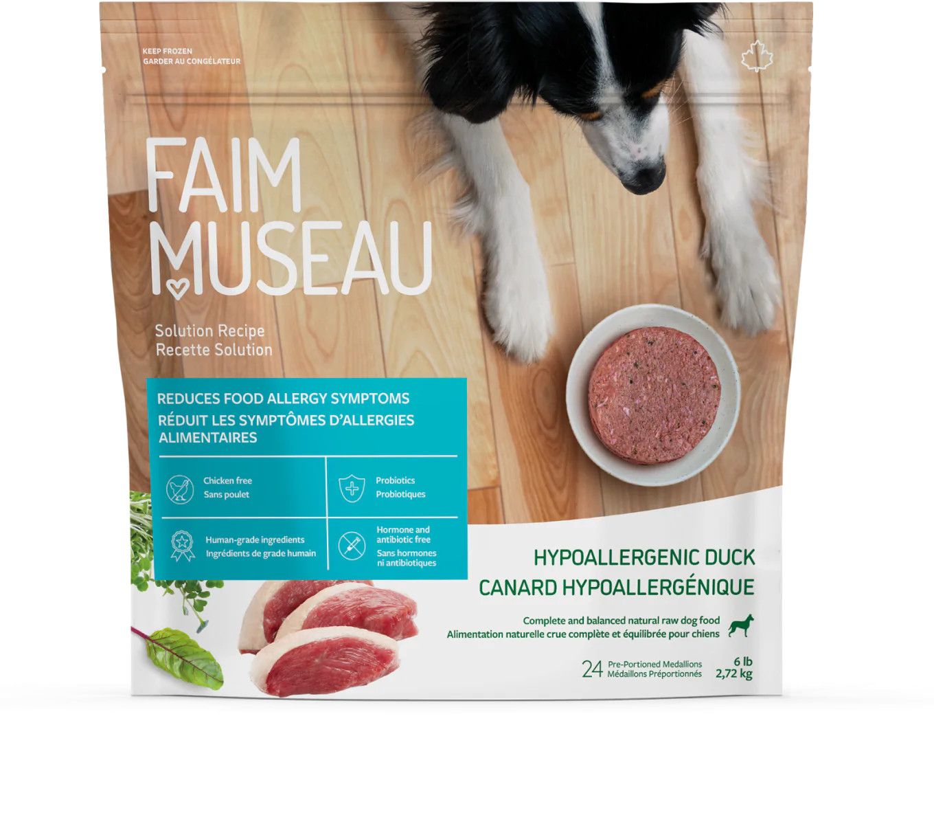 Faim Museau / Canard Hypoallergenique, 24 médaillons