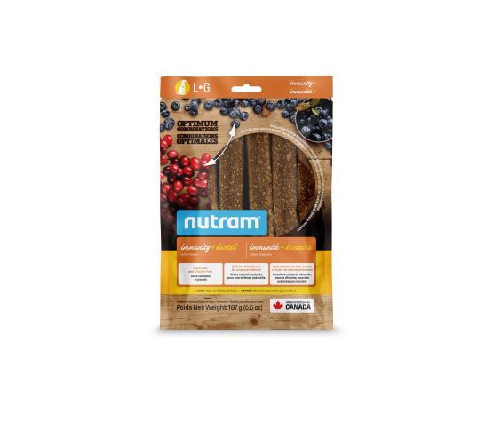 Nutram chien / Optimales immunité ,Gâteries dentaire, agneau