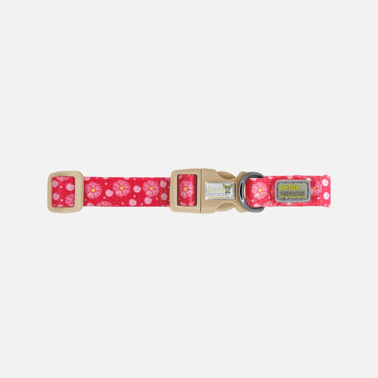 Cloe Cluzo / Collier pour chiens, Fuchsia flower, Size: 2XS
