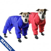Muttluks / Reversible snowsuit red/blue 10