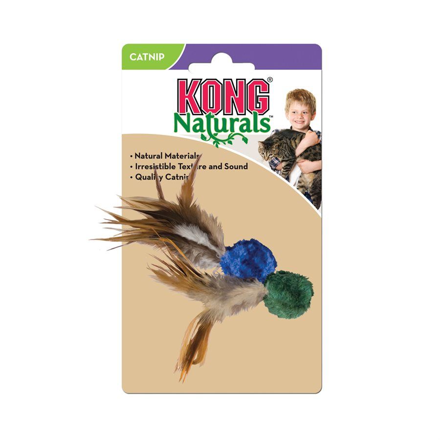 Kong / Naturelle Balle Chifonné avec Plumes