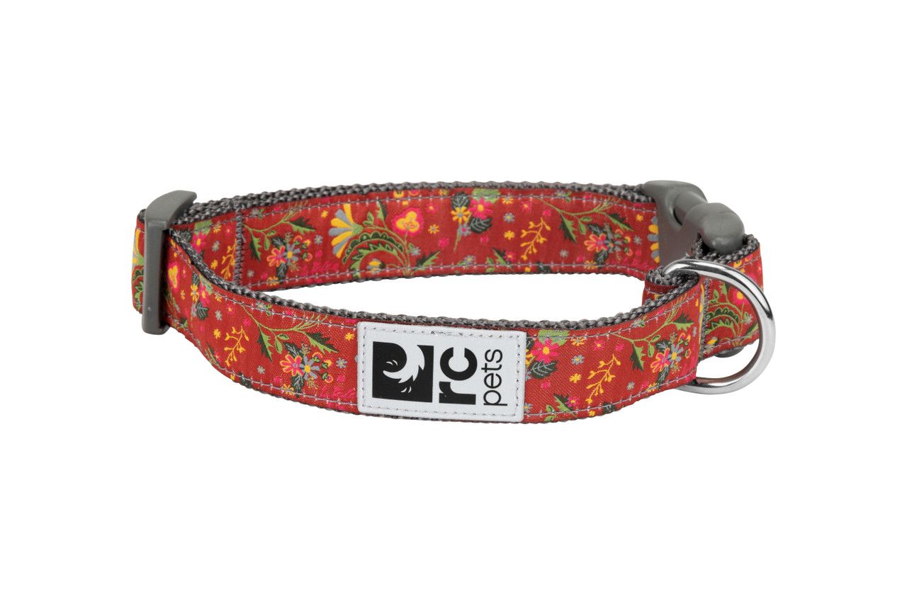 RC Pets / Collier clip, Clay floral