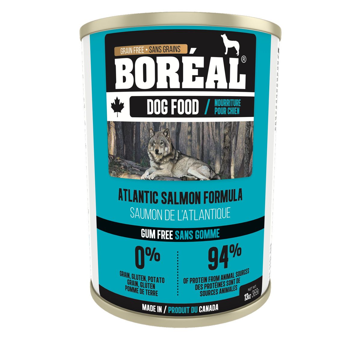 Boréal Chien / conserve Saumon de l&#39;Atlantique, 369gr