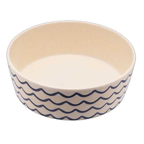 Beco Pets / Recycled bamboo bowl classic, Ocean Waves, Size: 27oz