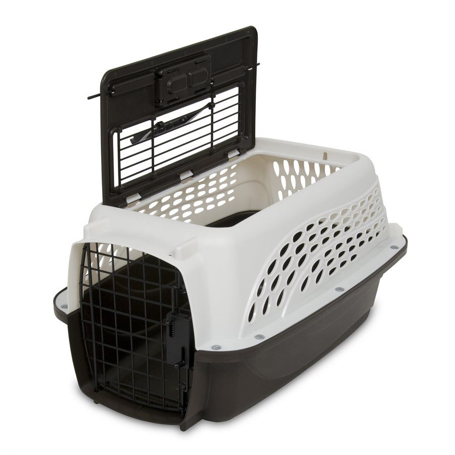 Petmate / Chenil à 2 portes top load blanc, 19&quot;