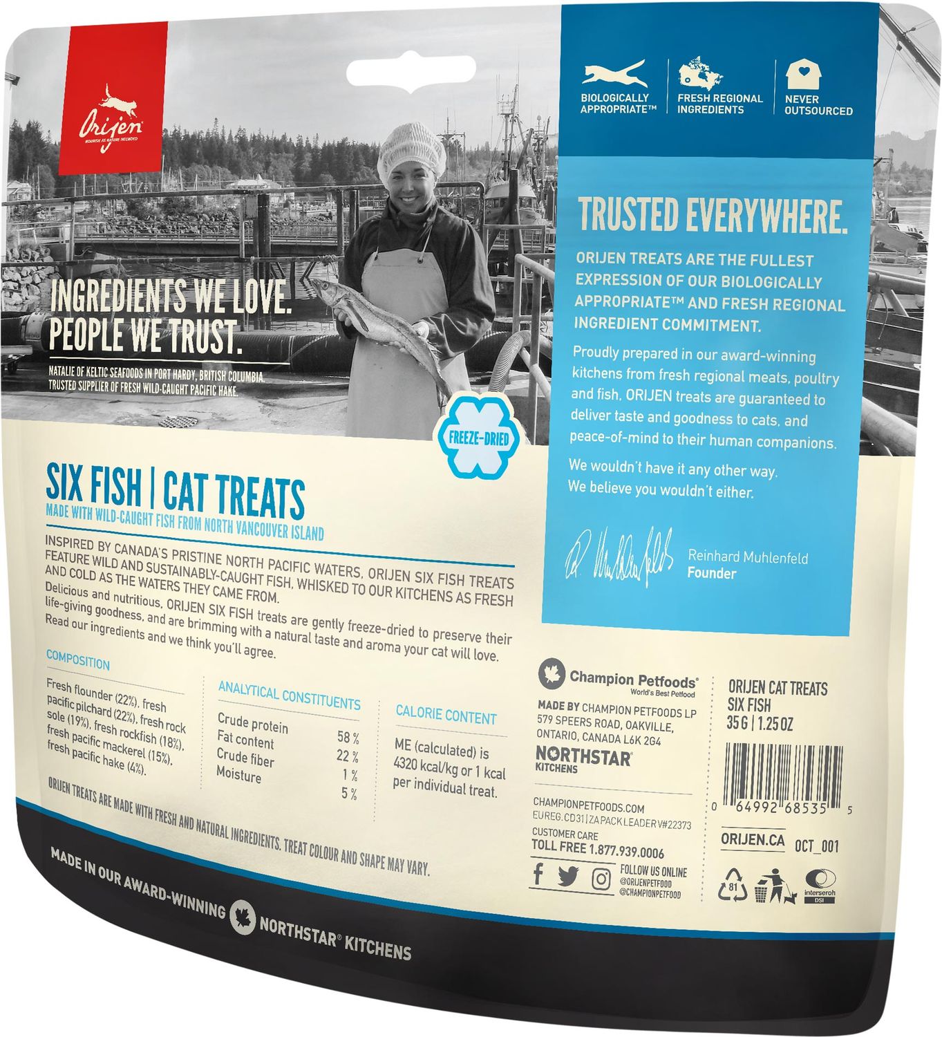 Orijen Chat / Treats Six Fish 35g