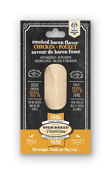 Oven-Baked Chien / Filets de poulet et saveur de bacon, 30g