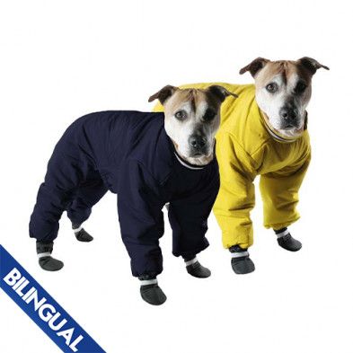 Muttluks / Reversible snowsuit yellow/black 8