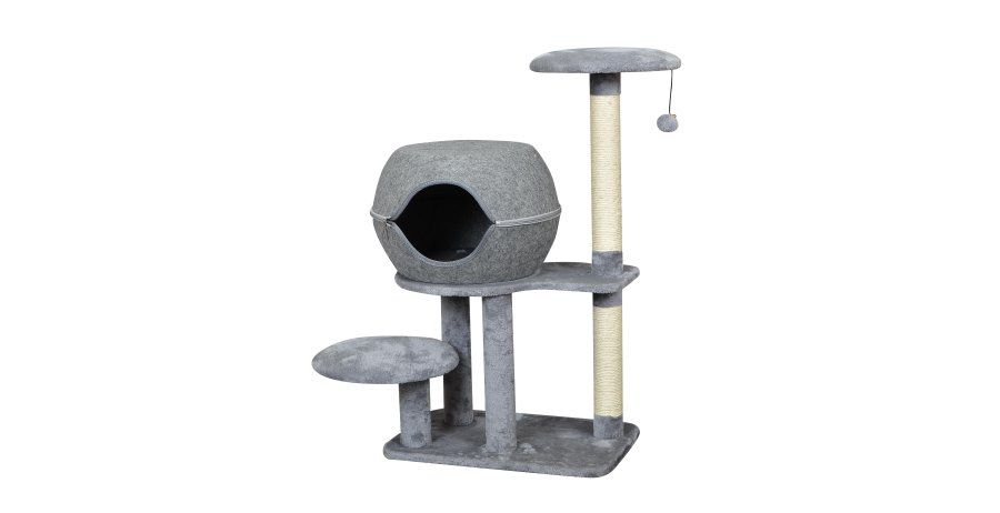 Bud&#39;z / 3 niveaux avec cachette, gris 58x38x95