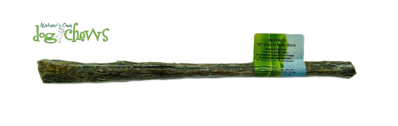 Nature&#39;s Own Dog Chews / Buffalo Bully Stick, 12&quot;