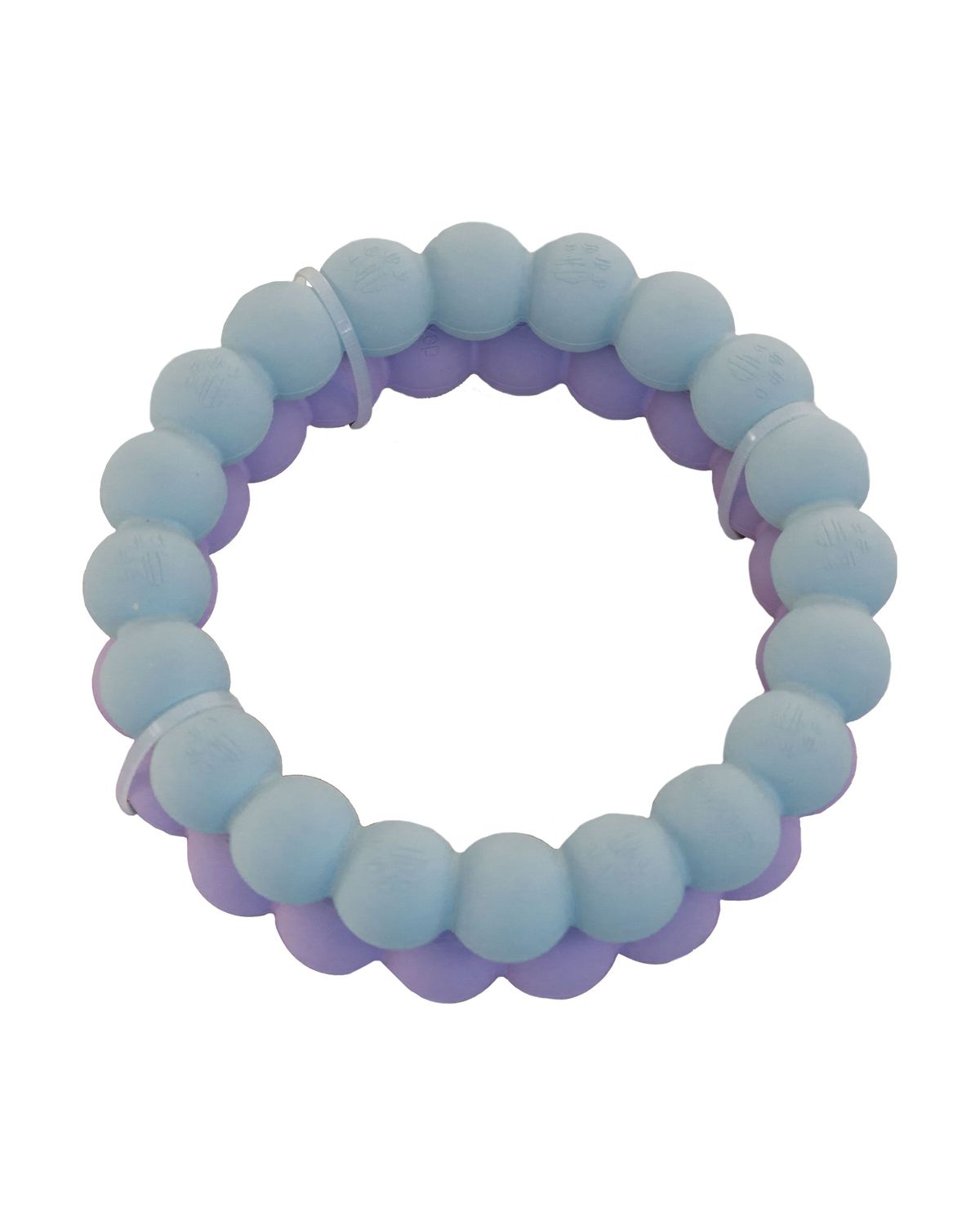 Dexypaws / Jouet à mâcher durable, Duo d&#39;anneaux, Lilas &amp; Bleu