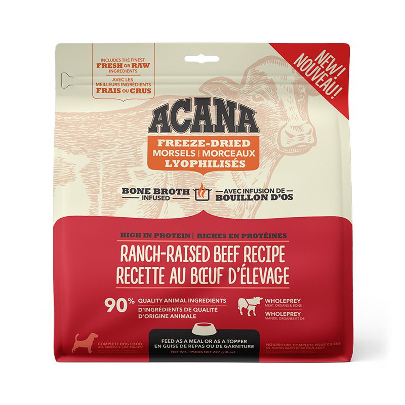 ACANA chien / Morceau  lyophilisé Boeuf d&#39;élevage, 227g