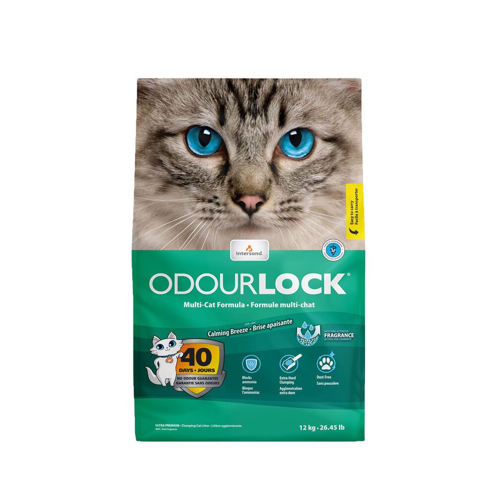 Intersand / Litière agglomérante Odour Lock brise apaisante , 12kg