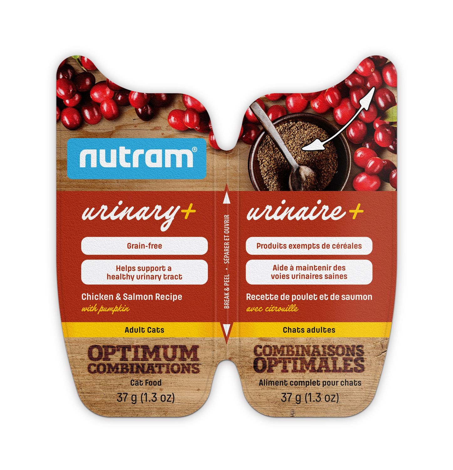 Nutram chat / Combinaison optimal urinaire, poulet, saumon &amp; citrouille , 2.6oz