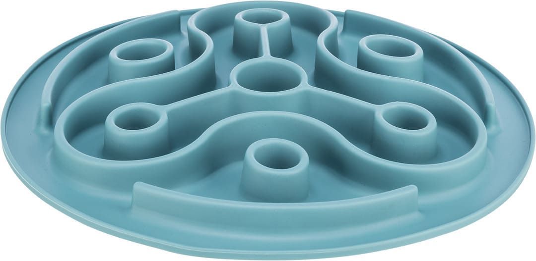 Trixie / Slow feed en silicone bleu, 28cm