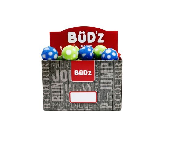 Bud&#39;z /Balles en caoutchouc pleine , petite verte et bleu