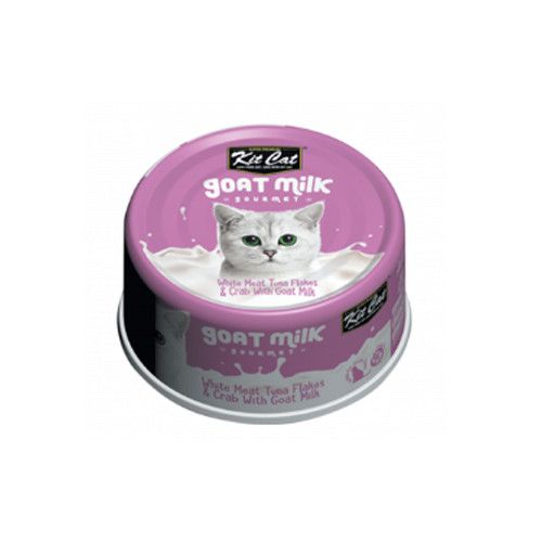 Kit cat/ white meat tuna flake &amp; crab with goat milk ,70g