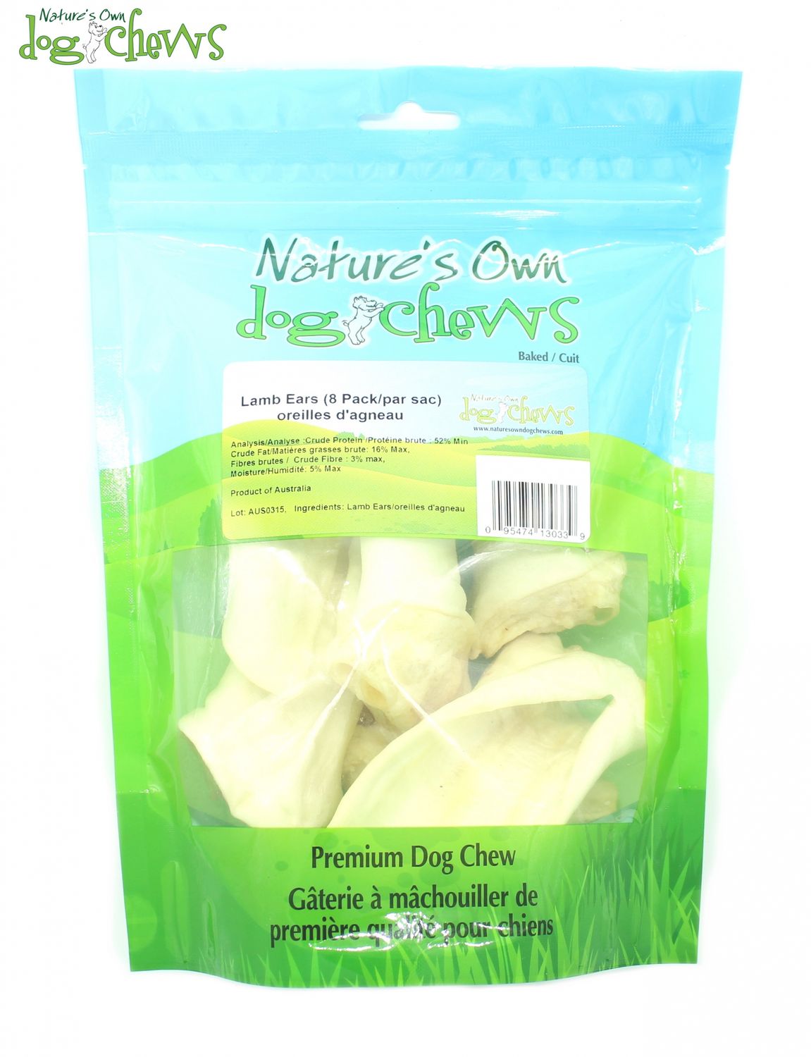 Nature&#39;s Own Dog Chews / Lamb Ears, 8pcs