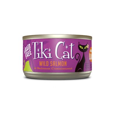 Tiki Cat / Hanalei luau Wild salmon wet cat food, 2.8 oz