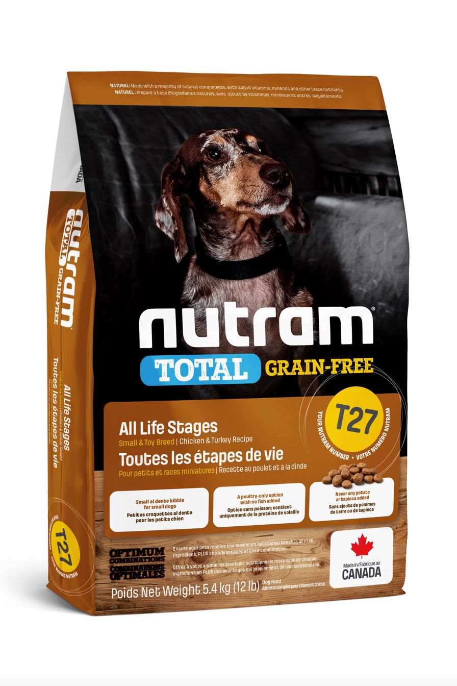 Nutram chien / T27 SG Poulet &amp; dinde petite race, 12 lbs