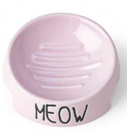 Petrageous / Meow bowl, pink 5&quot;