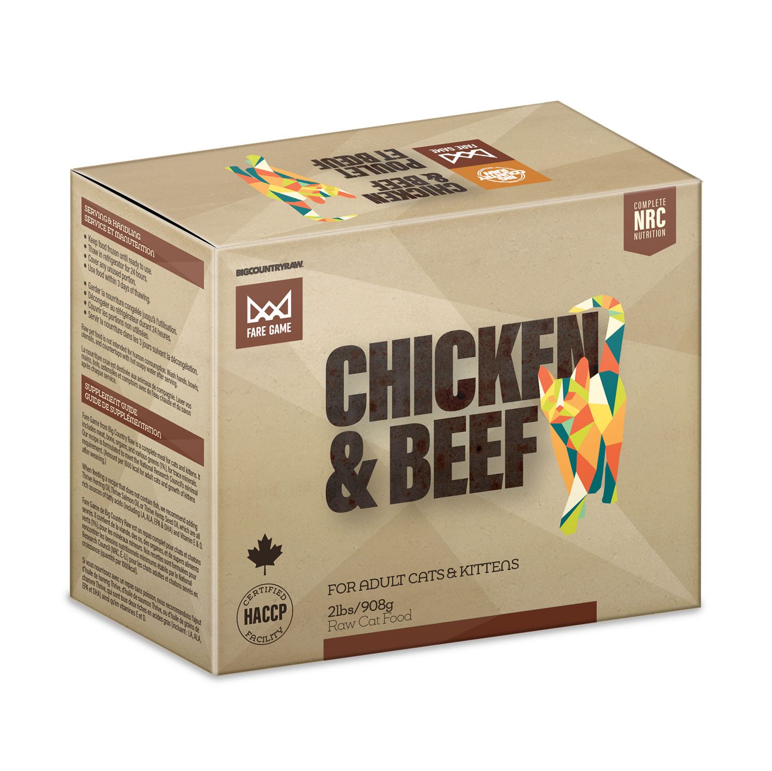 Big country raw / Fare game chicken and beef 2lbs
