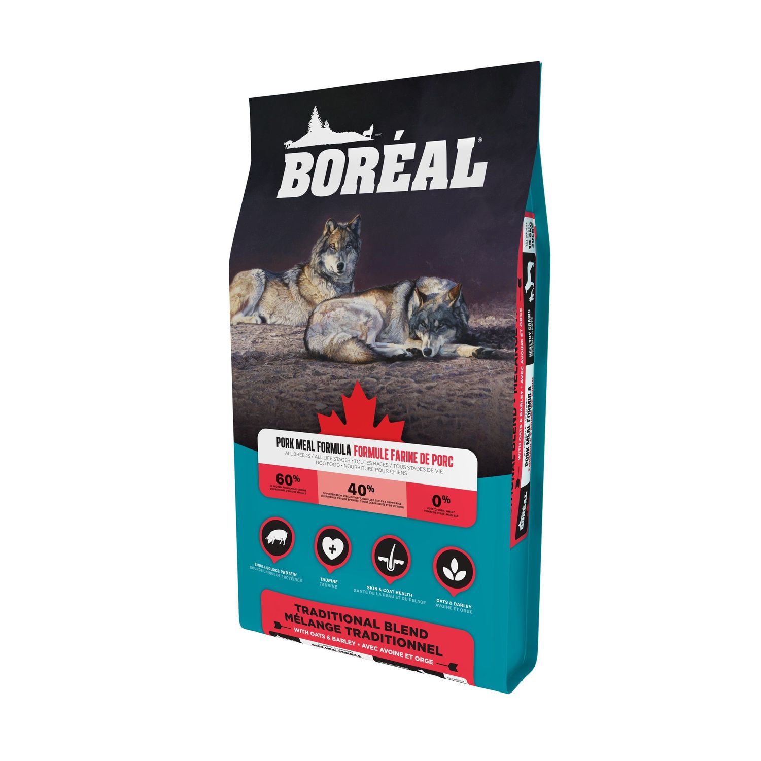 Boréal Chien / Mélange traditionnel grains santé Porc, 13,6kg