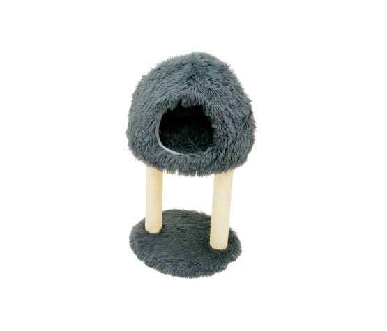 Bud&#39;z / arbre à chat avec sisal et lit à capuchon, gris foncé 40x40x73cm