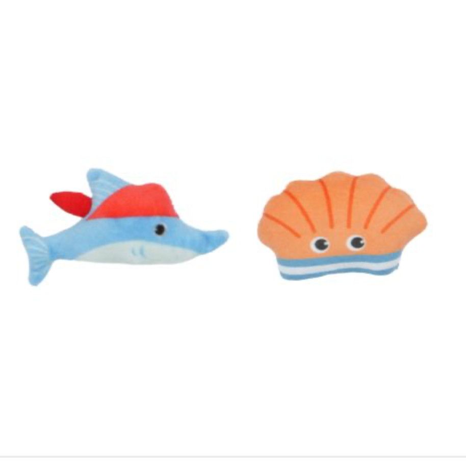 Bud&#39;z / Duo poisson et coquillage , herbe a chat