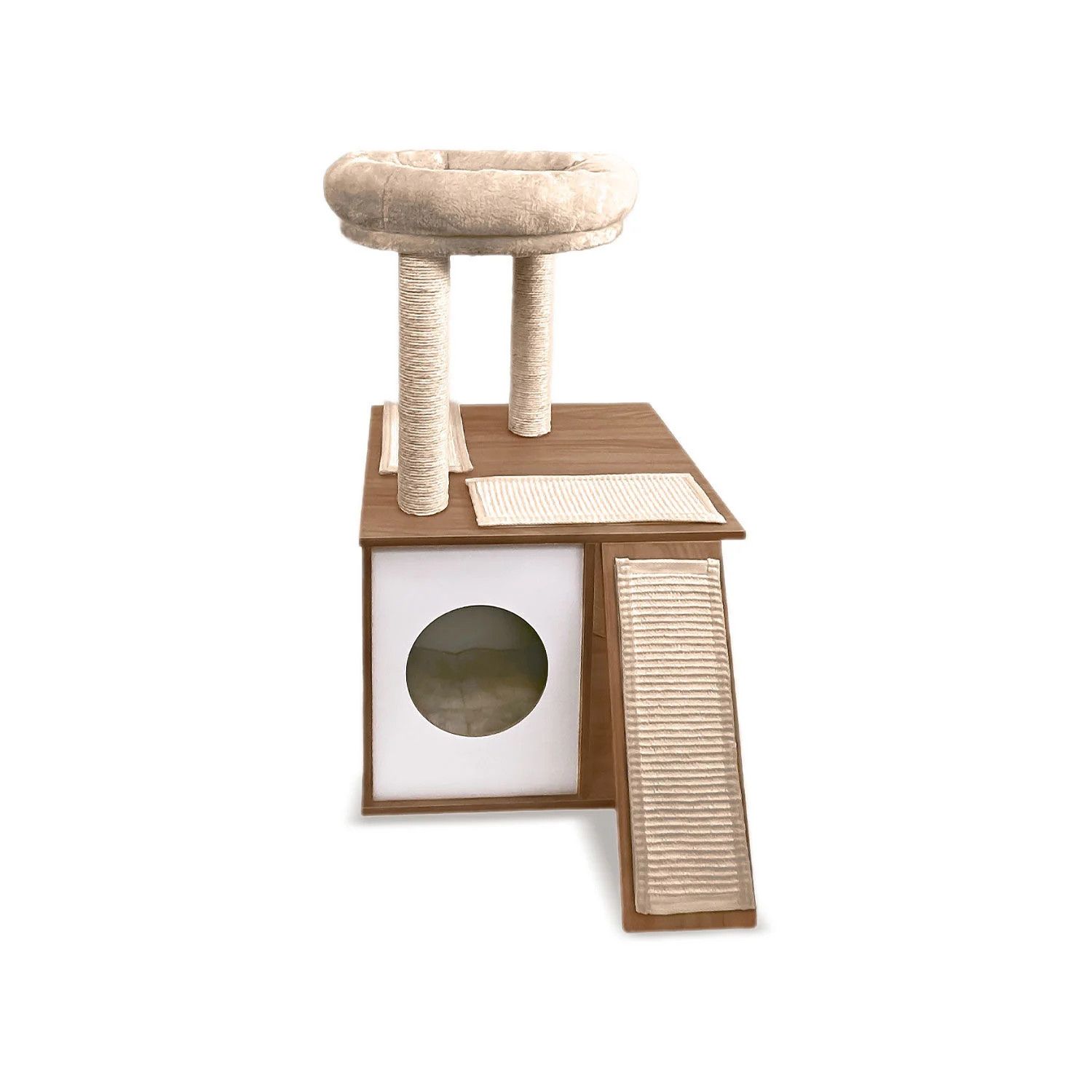 Cloe Cluzo / Kenya cat tree, house with scratcher slide top bed