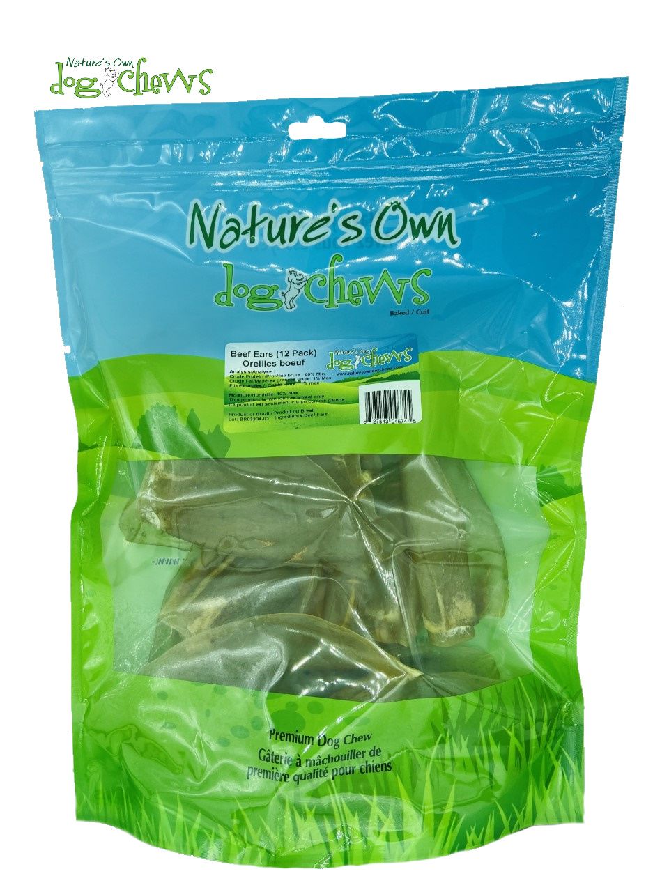 Nature&#39;s Own Dog Chews / Beef Ears, 12pcs