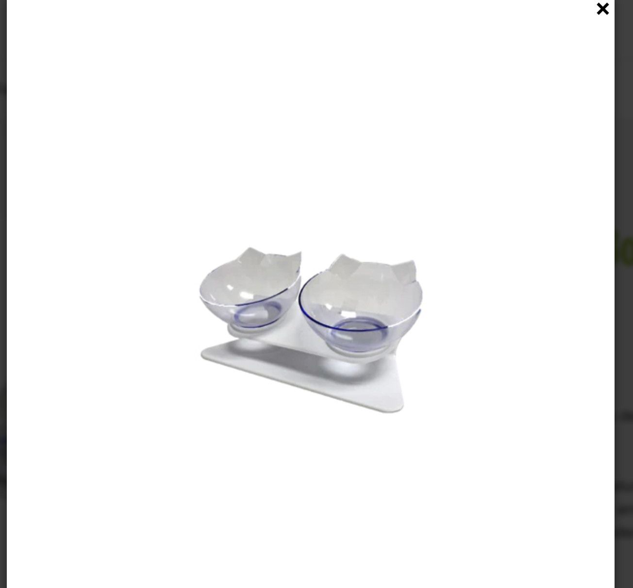 Goo-eez / inclined dbl feeder bowl